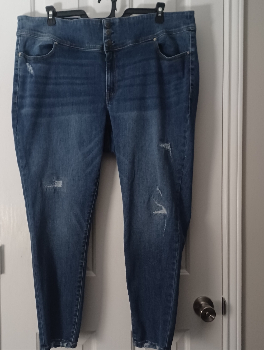 Lane Bryant Jeans Jeggings Distressed Sz 24